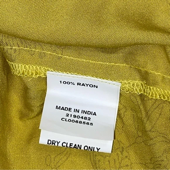 Zapelle Custom Rayon Yellow Floral Tie Front Crop Cropped Top - S/M?Bust 36” - Picture 10 of 11